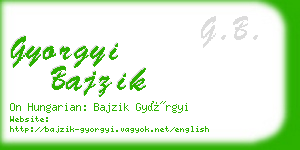 gyorgyi bajzik business card